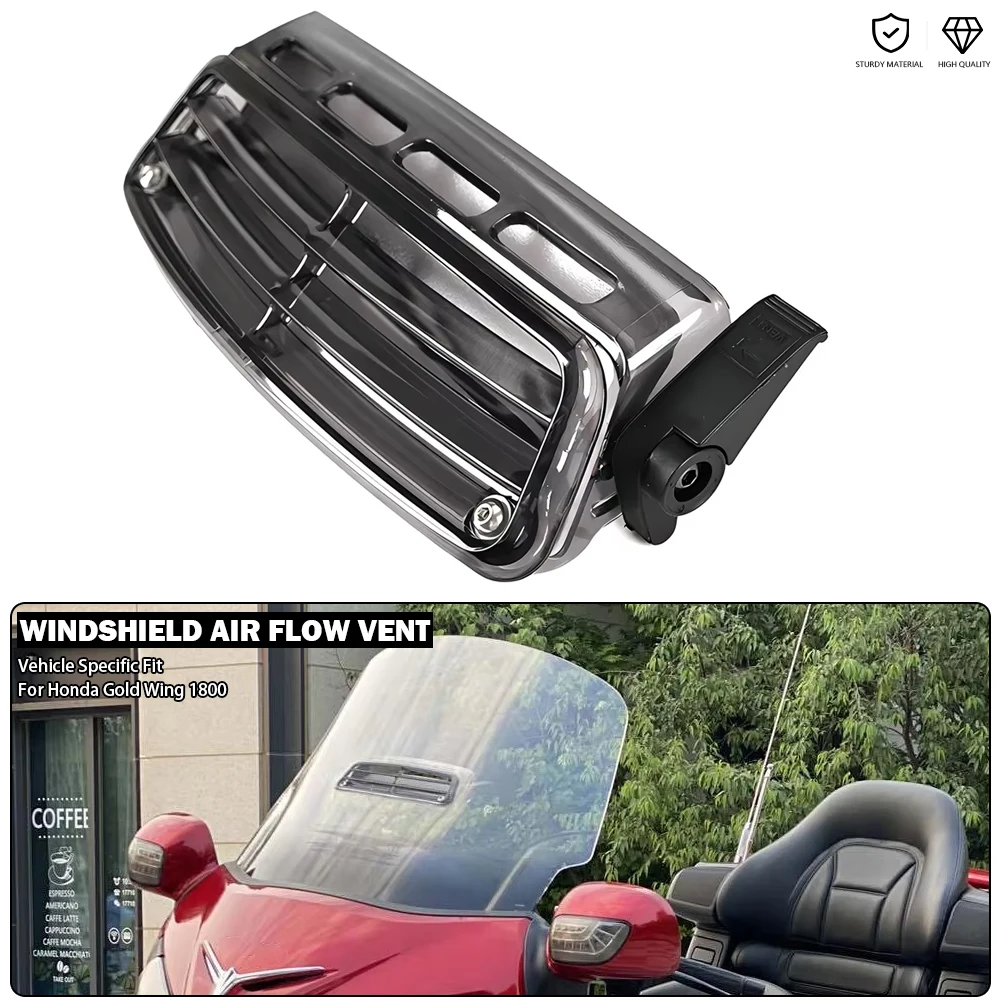 Motocyklowa szyba przednia z regulowanym przepływem powietrza do Hondy Goldwing GL1800 Gold Wing GL 1800 F6B 2001-2017