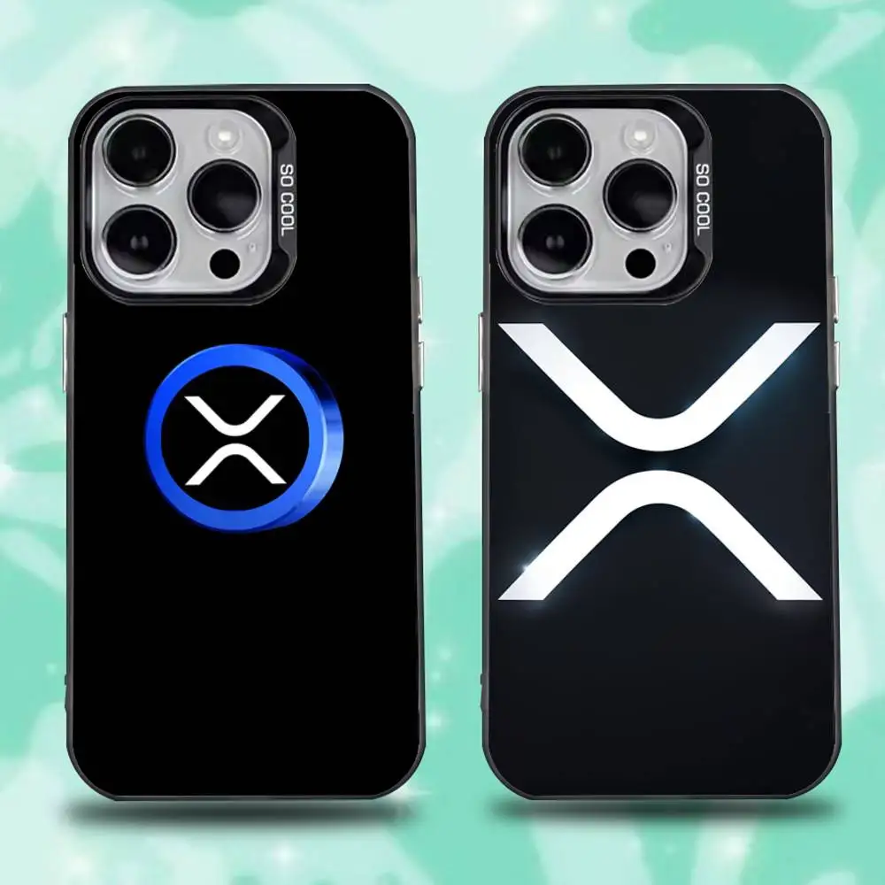 Xrp Ripple Crypto Phone Case For iPhone 16,15,14,13,12,11,Pro,Max,Plus,Mini,XS,SE Anti Fall Black Matte Hard Bumper