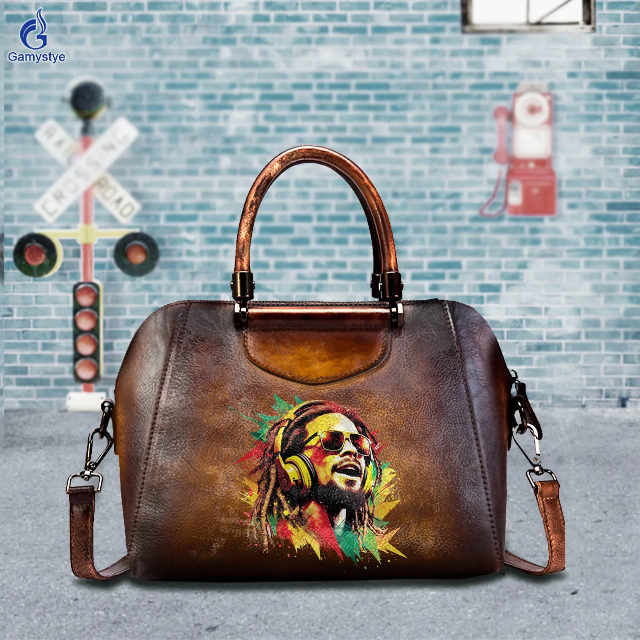 

LIKE MUSIC Art Print Сумки на заказ из натуральной кожи Сумки на ремне Sac De Luxe Femme Роскошные женские сумки