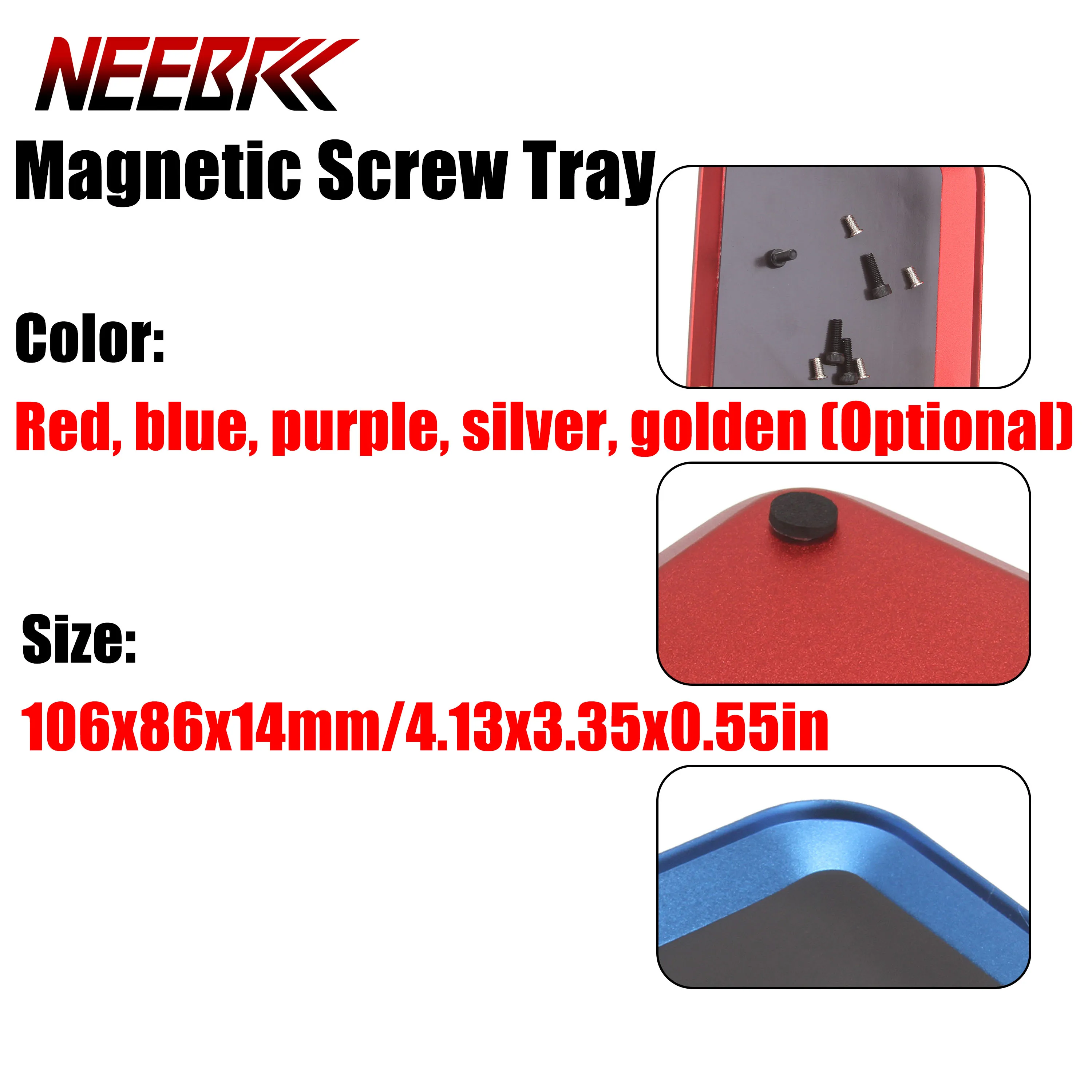 

RC Repair Tool Screw Tray Plate Aluminium Alloy Magnetic Storage for Car Model Crawler Axial SCX10 D90 D110 Boat Airplane Part