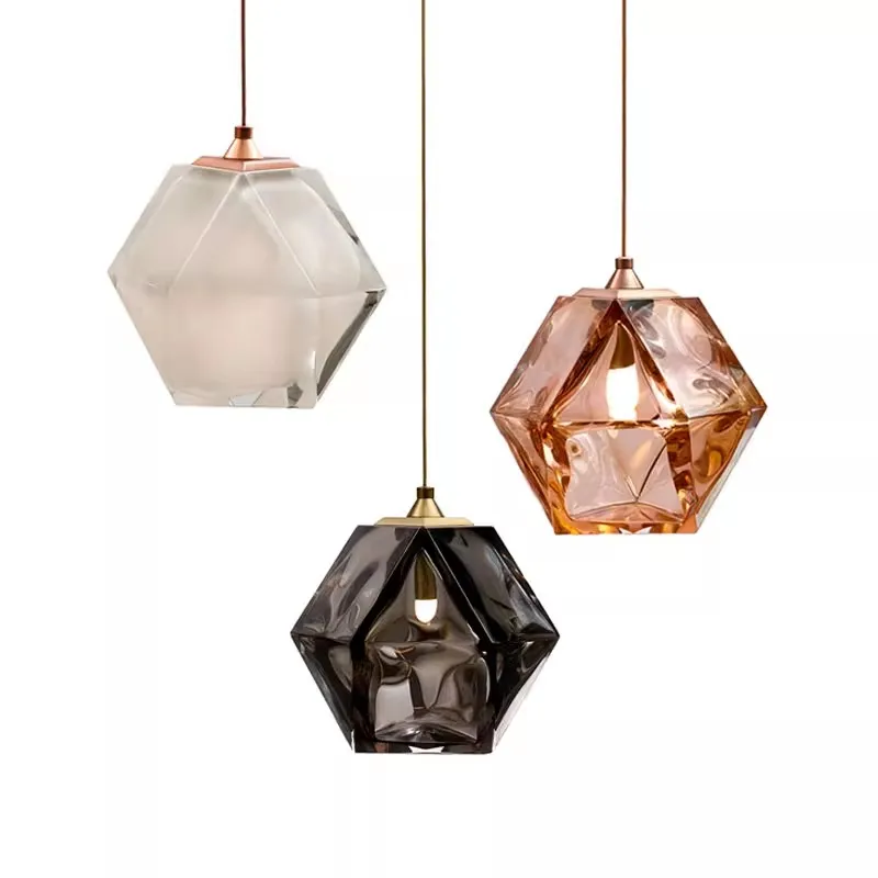 Personalized small pendant light at the bedside of the bedroom, modern and simple creative glass restaurant light, bar counter - Image 6