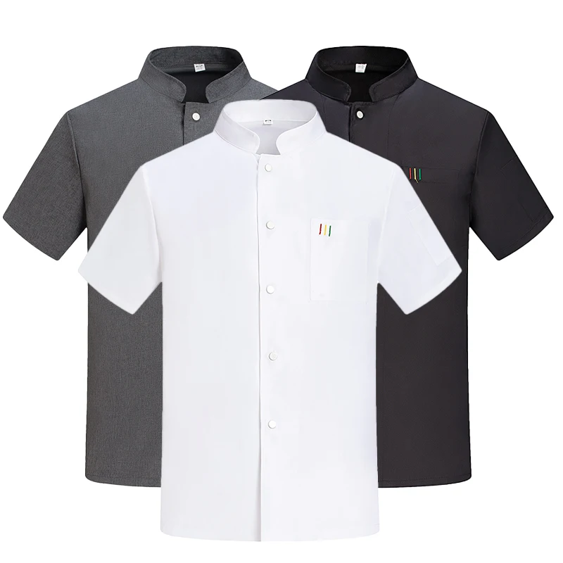 Breathable Mesh Cooking Uniform Hotel Canteen Back Kitchen Chef Work Clothes Men's Women's Restaurant Cook Shirts Catering