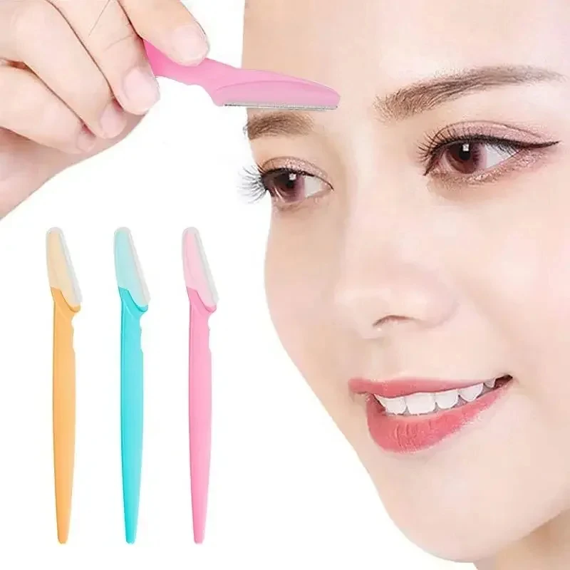 3pcs Eyebrow Trimmer For Women Makeup Facial Eyebrow Lip Razor Hair Remover Sharp Cutting Knife Safety Razor Makeup Accessories