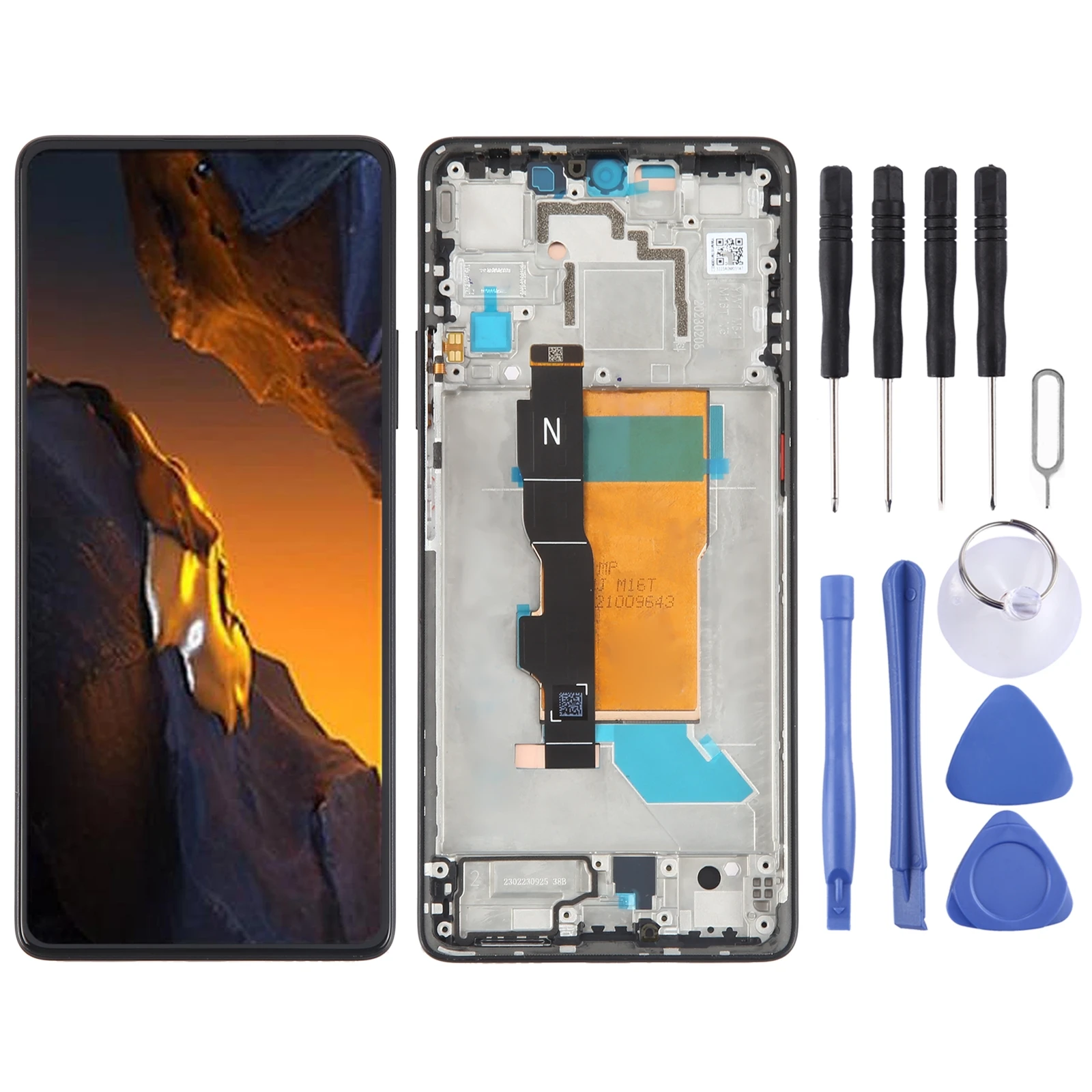 lcd-display assembly replacement-for-xiaomi-poco-f5-amoled-material-lcd-screen-digitizer-full-assembly-with-frame