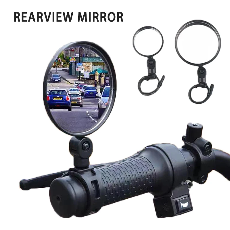 Bicycle Mirrors Handlebar Rearview Mirror Adjustable HD Blast-resistant Convex Mirror Wide-angle Side Mirror Bycicle Accessories