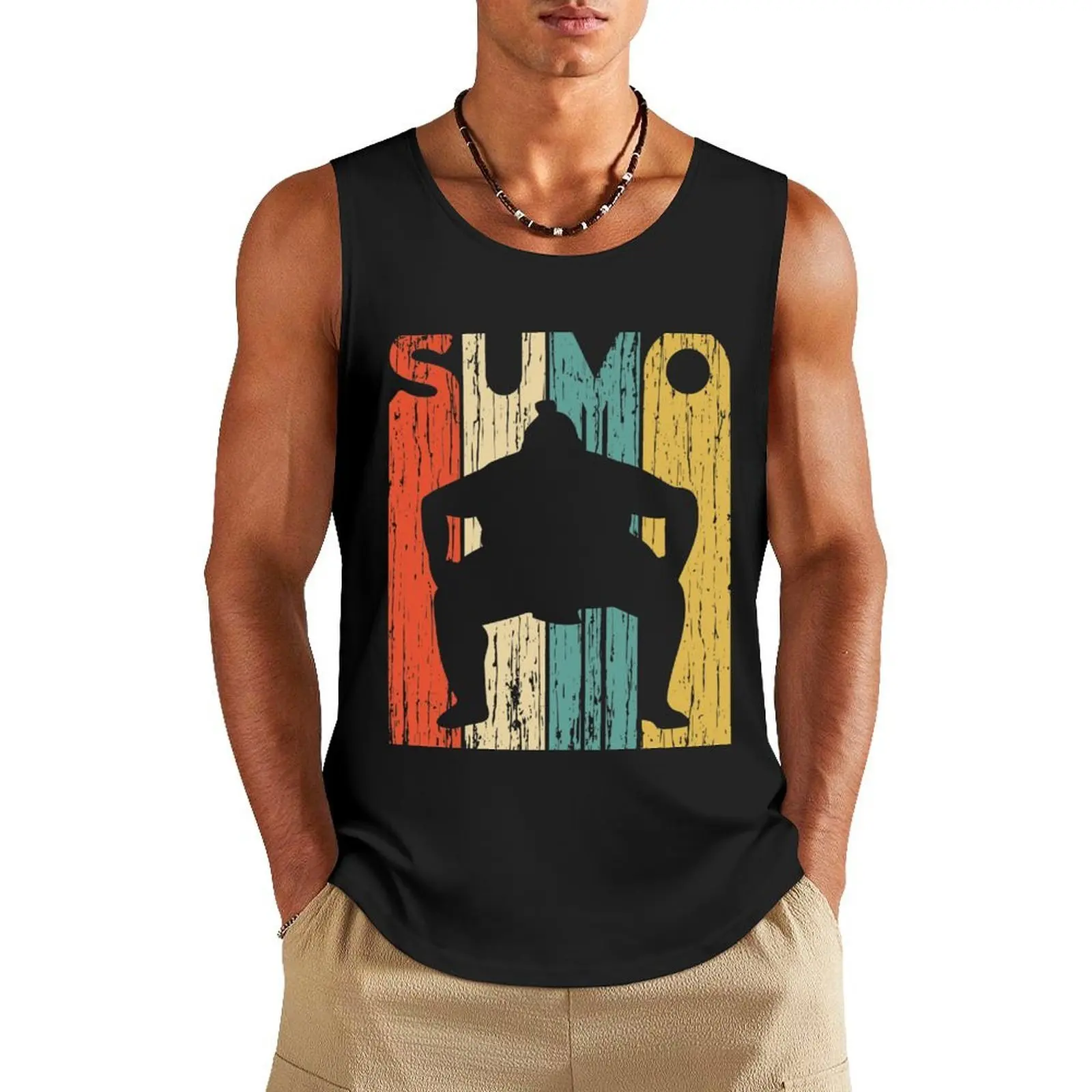 

Sumo Wrestler Tank Top man vest men gym clothing Sleeveless T-shirt fitness clothing for men