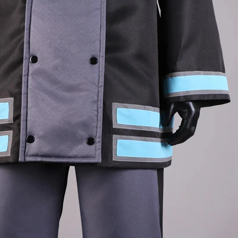 Kostum Cosplay Anime Fireforce Season 2 Shinra Kusakabe Fire Force Mantel Seragam Tim Hitam Musim Dingin Wig Pria Setelan Halloween Vl;6