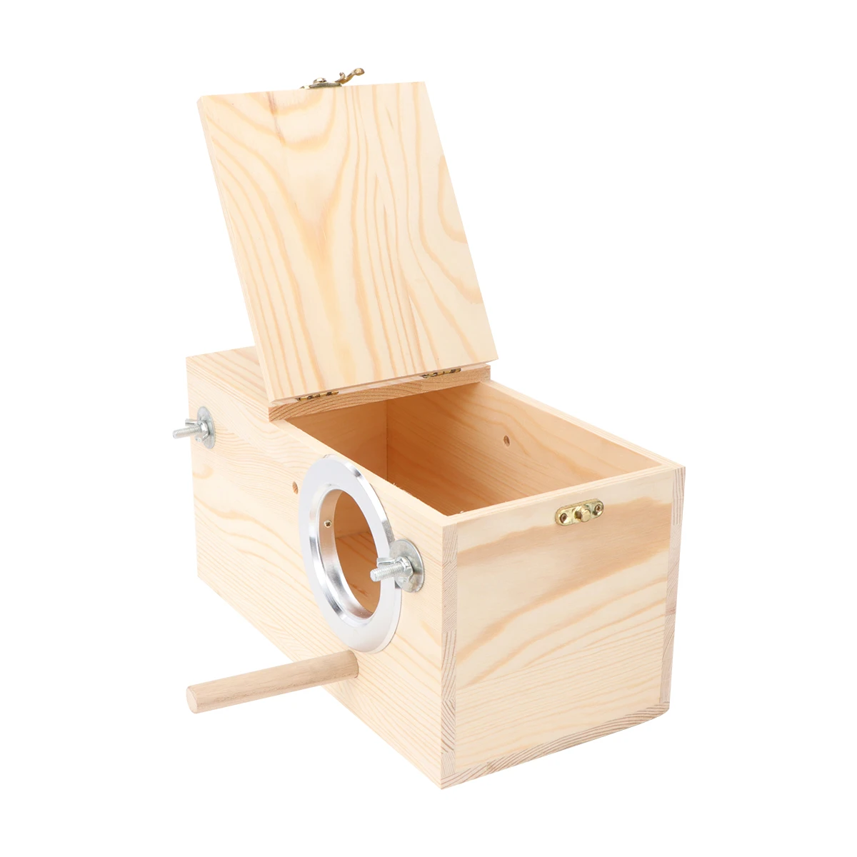 

Wooden Birds Nest High Quality Pine Bird House Durable Safe Paint Free Cage Decoration Garden Props Real Object Flower