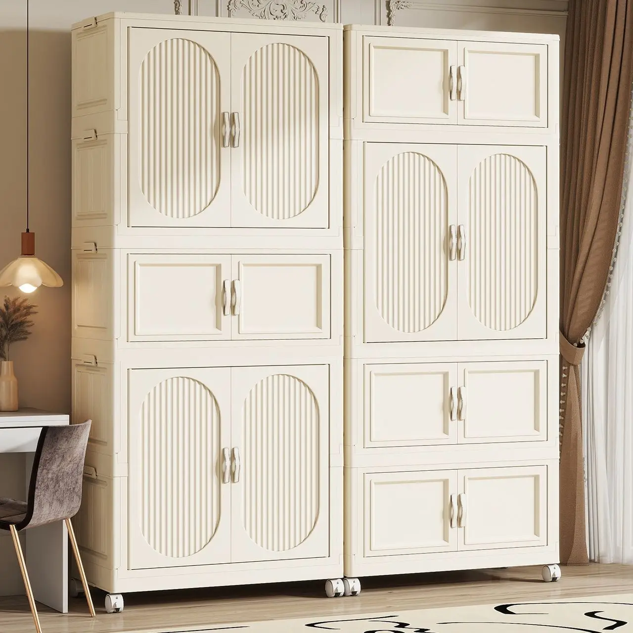 Folding Children's Wardrobe Baby Closet Clothes Quilt Storage Cabinet Student Clothing Organizer for Home