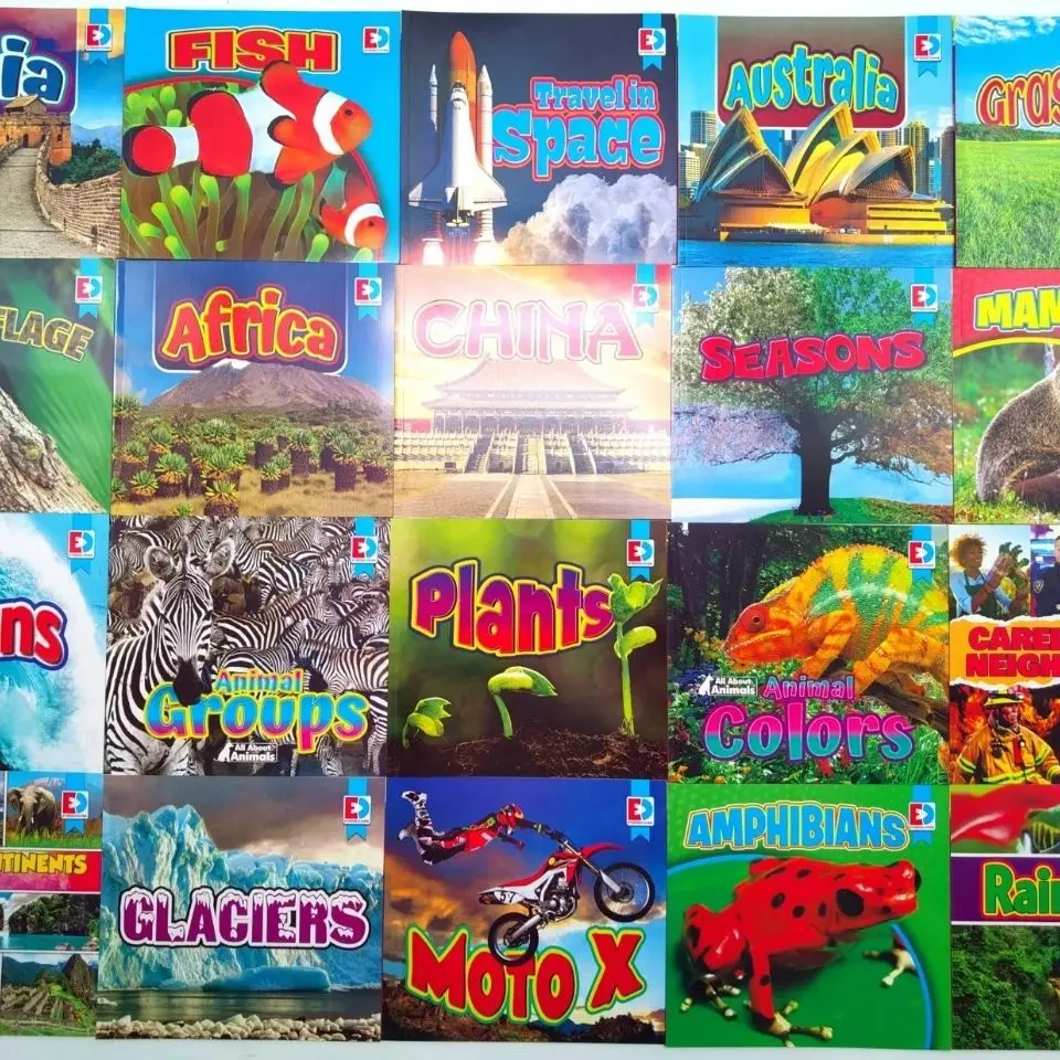 42books/set Visual Discovery Educational Books Children's Picture English Reading Book Comic Novel Fiction Kids Gift