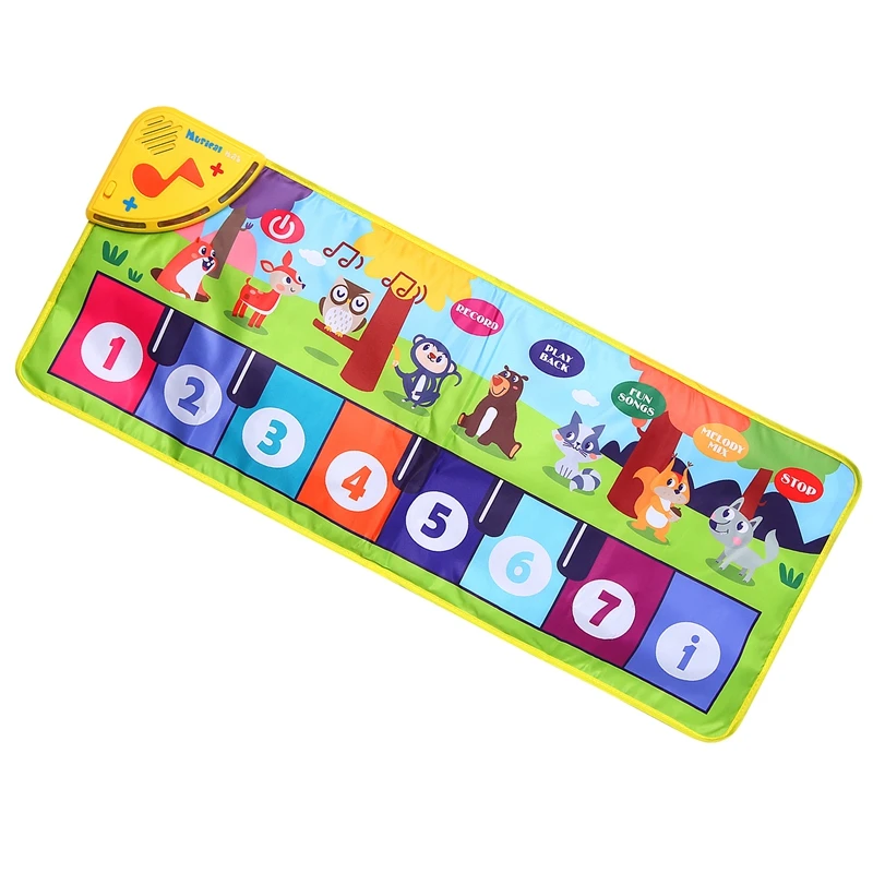 

Music Game Mat Musical Piano Mat For Kids Floor Keyboard Dance Mat With 8 Animal Sounds Baby Mat Study Educational Toys