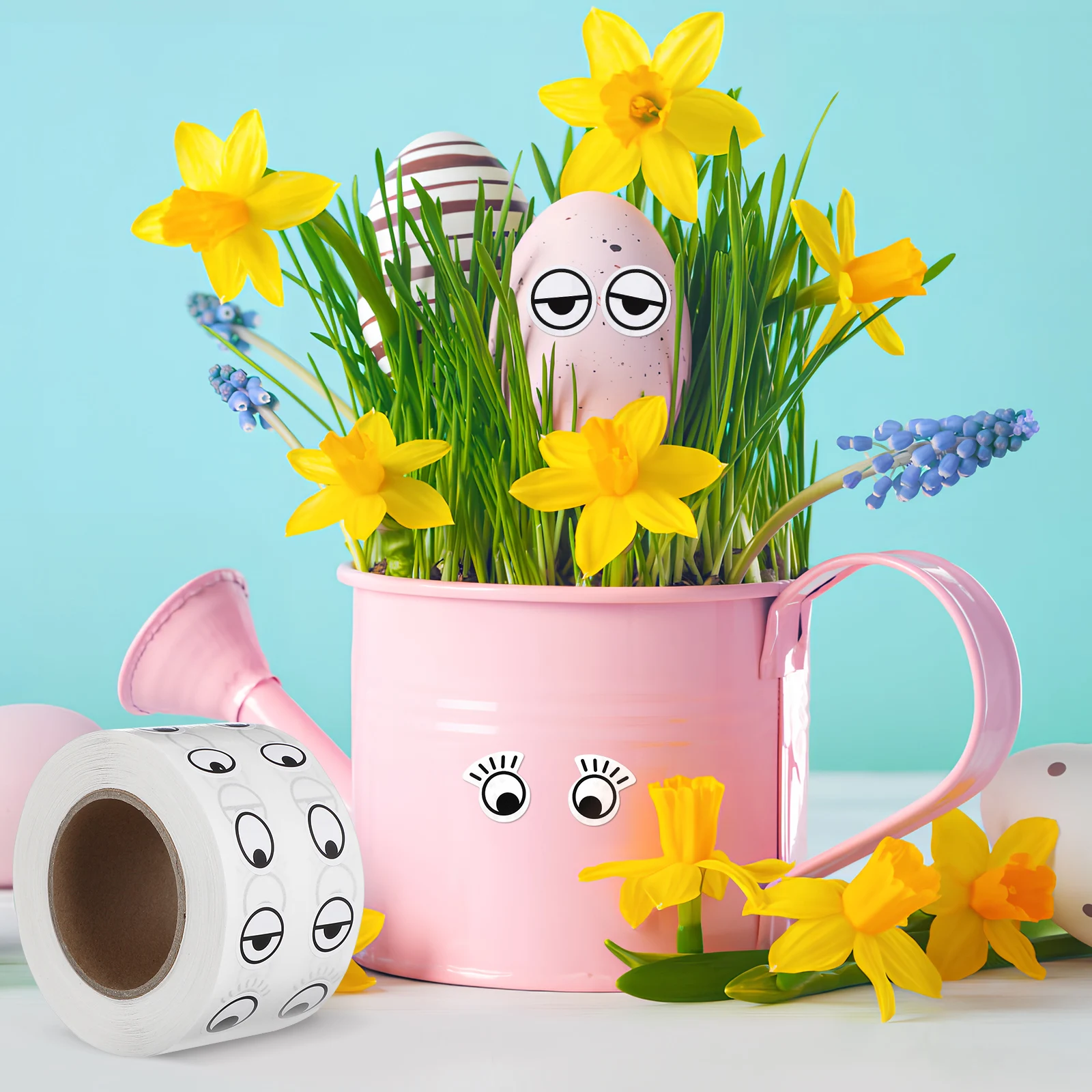 

1pcs 1 Roll Eye Stickers Cute Cartoon Sticker Eyes Self Adhesive Craft Scrapbook Decorative Small Eye Decals Creative Eyeball