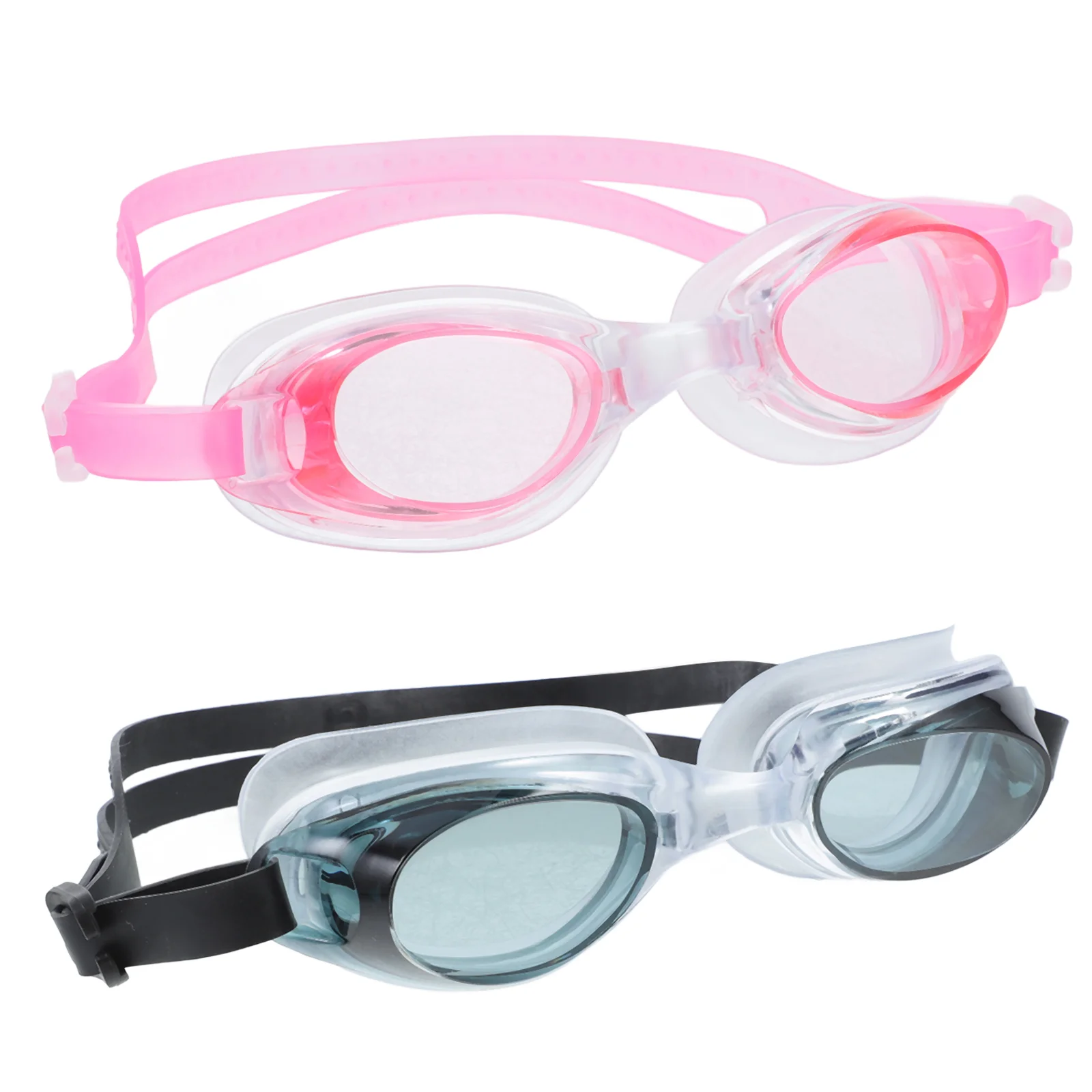 

2 Pcs Swimming Goggles Unisex Sports Lightweight Anti-fog Glasses Comfortable Silica Gel Eyeglass Adults