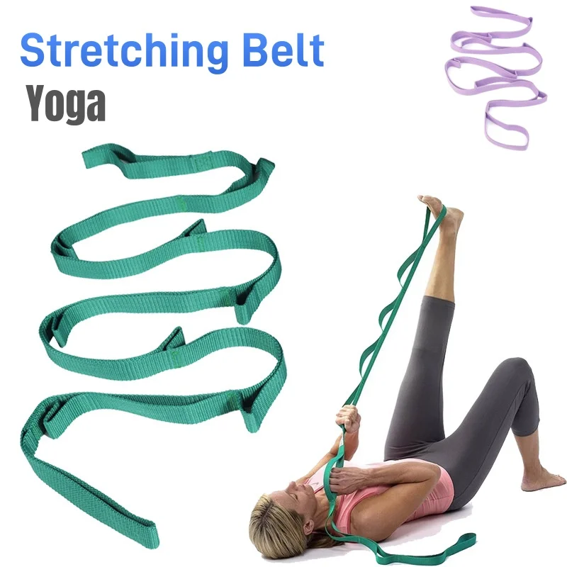 

Yoga Stretching Belt Dance Stretching Band Elastic Yoga Resistance Bands Home Pilates Exercise Pull Strap Belt Fitness Sport