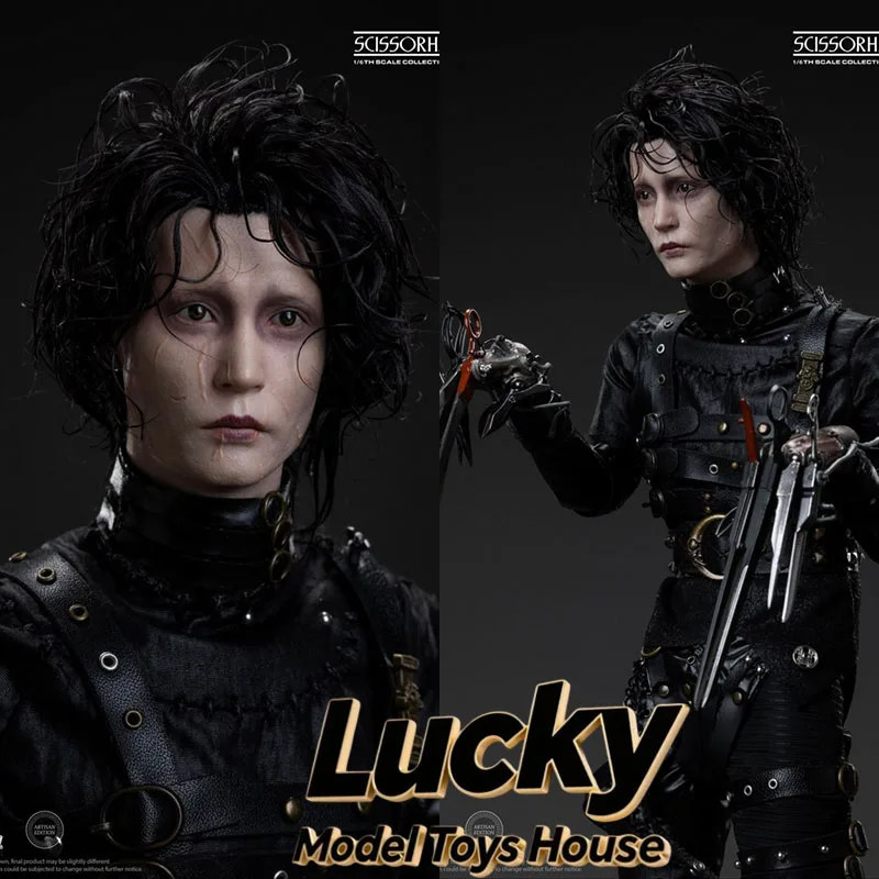 

Художественные фигурки, версия 1/6, коллекция фигурок-ножниц Johny Deep, нежный дизайн лица со шрамом, 12 дюймов, модель мужского солдата