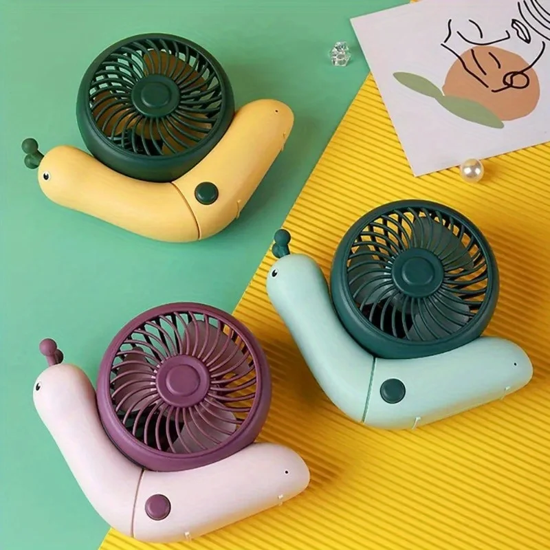 1 ventilateur de bureau portable, silencieux et puissant, pliable, en forme d'escargot._voghion.com