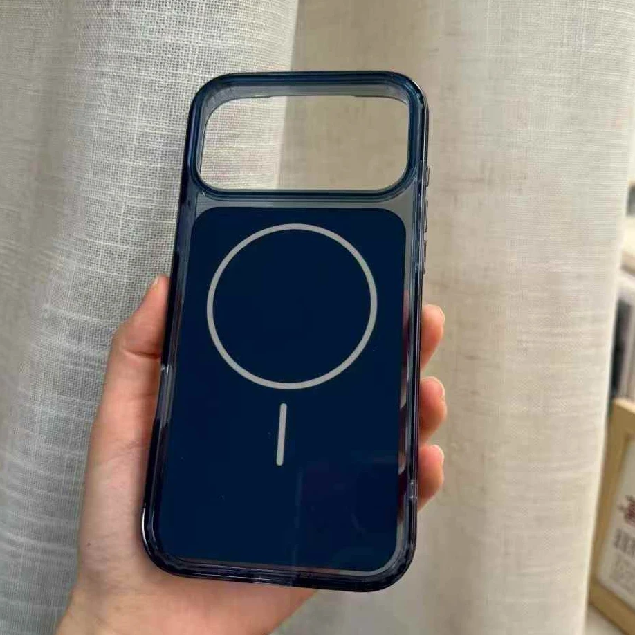 최신 오렌지 투명 맥세이프 폰 케이스 아이폰 17 프로 맥스 17프로 패션 남녀 무선 마그네틱 충전 PC 커버