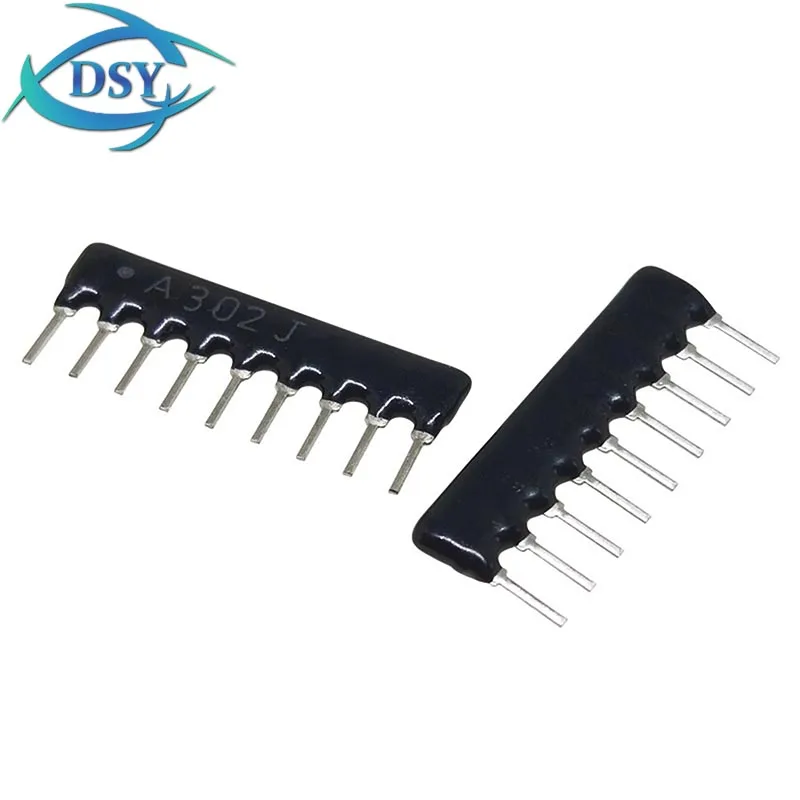 10PCS/LOT DIP Exclusion 9 Pin Network Resistor Array A103J A102J 103 102 221 331 220R 330R Ohm