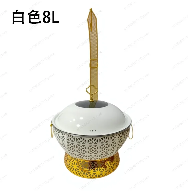 

High quality new design hot pot buffet set 8.0L black dining hot pot