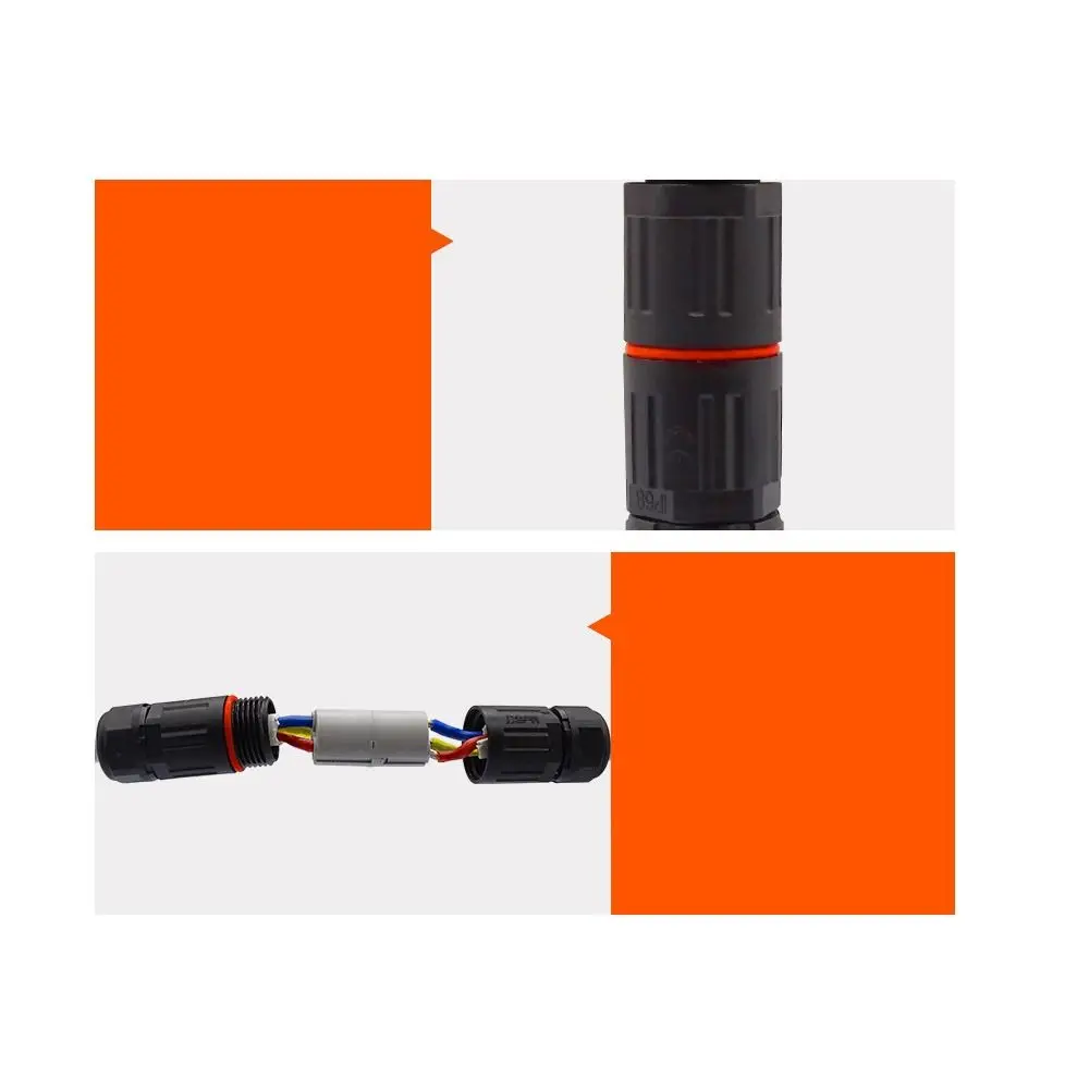 Screw Straight Through Outdoor Lighting Waterproof Connector Waterproof Joint Waterproof Cable Connector Electrical Terminal