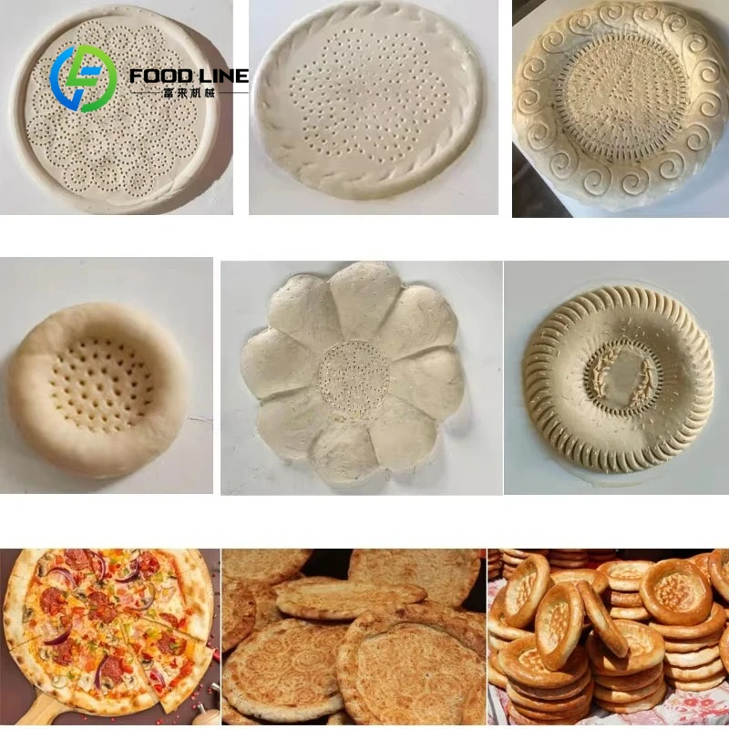 Customized size Automatic Naan Pizza Sarawa Bread Production Line, Pizza Bottom Naan Bread Cutting Press Machine Price