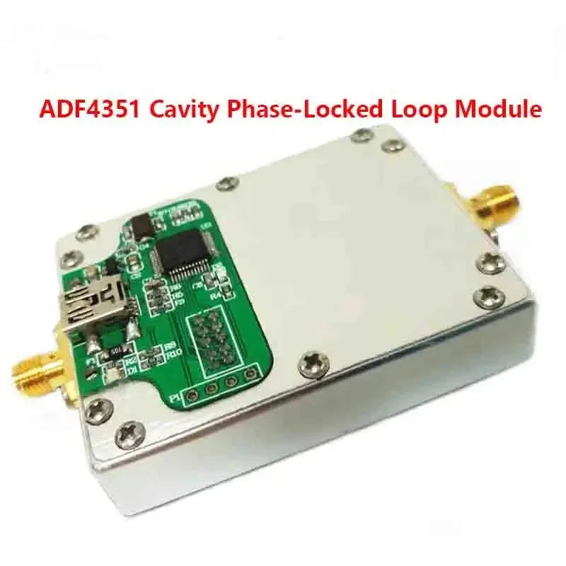 ADF4351 phase-locked loop signal source frequency synthesizer with microcontroller control with cavity RF PLL