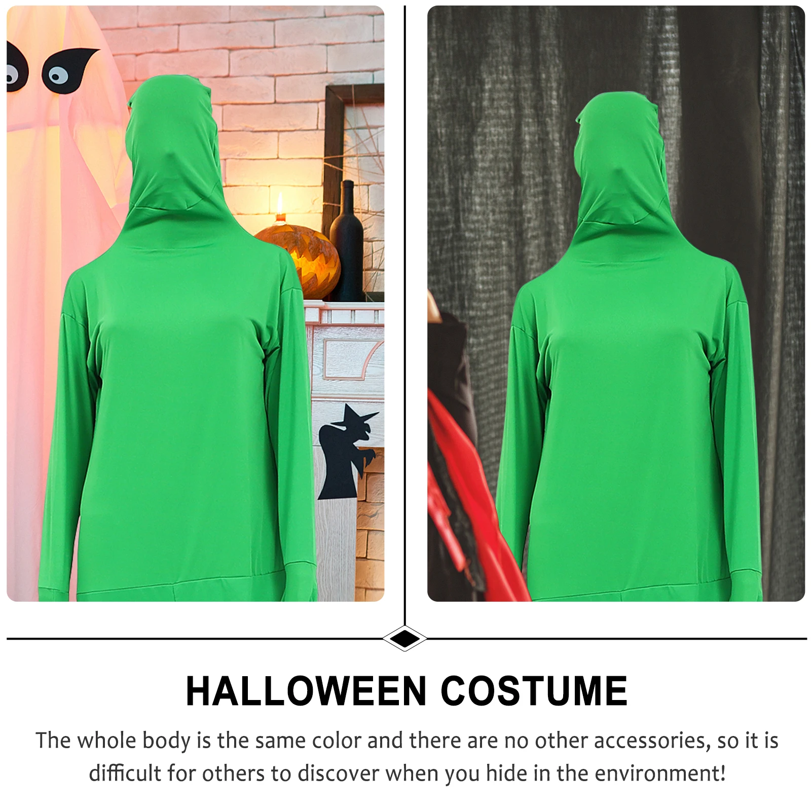 ملابس غير مرئية للبالغين أزياء الهالوين للحفلات أداء زي نسيج حرير الحليب مرن قابل للتنفس وصناعة متقنة