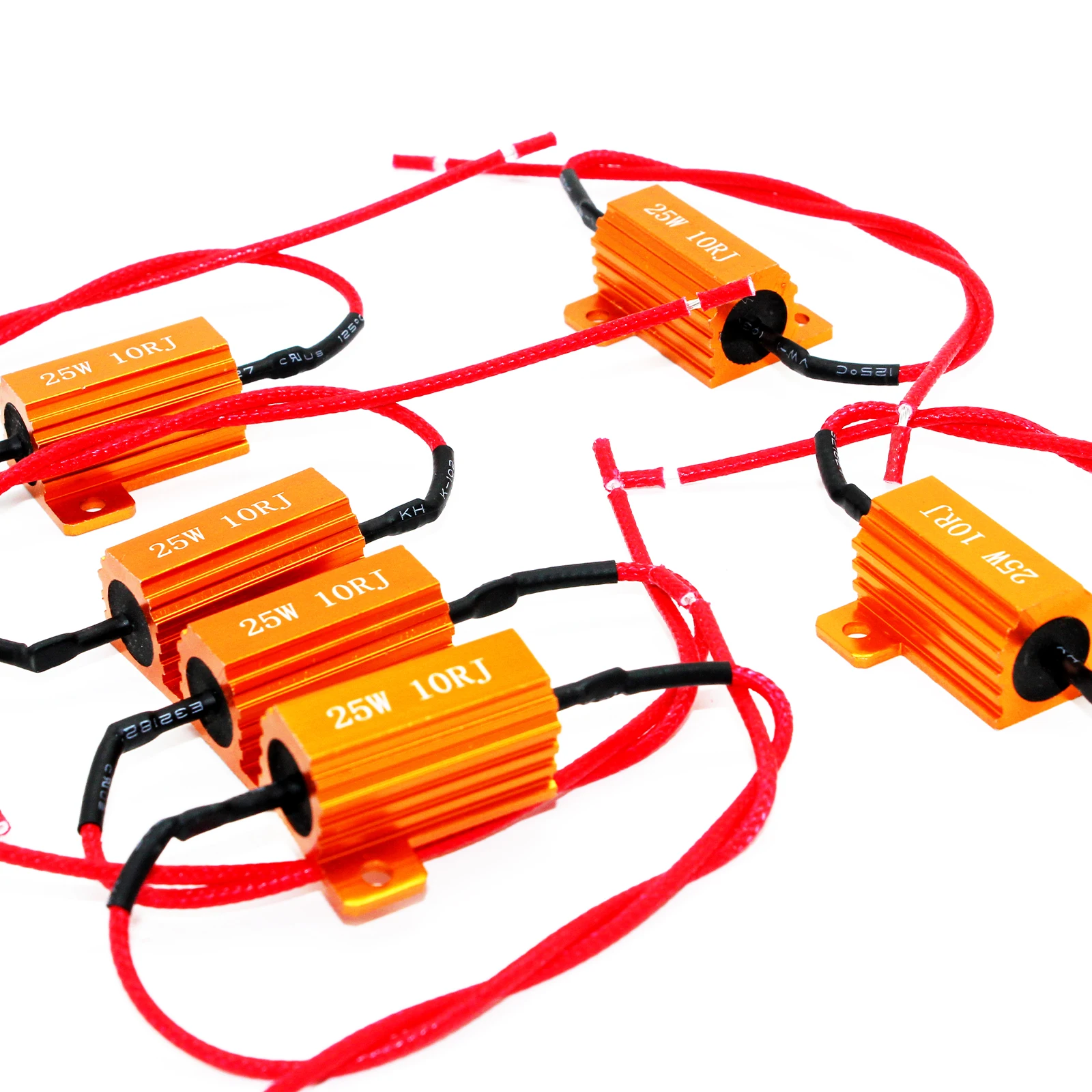 

6pc 4pc 2pc 25W 10 ohm 12V 10RJ Automotive LED Tail Light Resistor Power Resistor Steering Decoder Resistor Car Turn Signal lamp