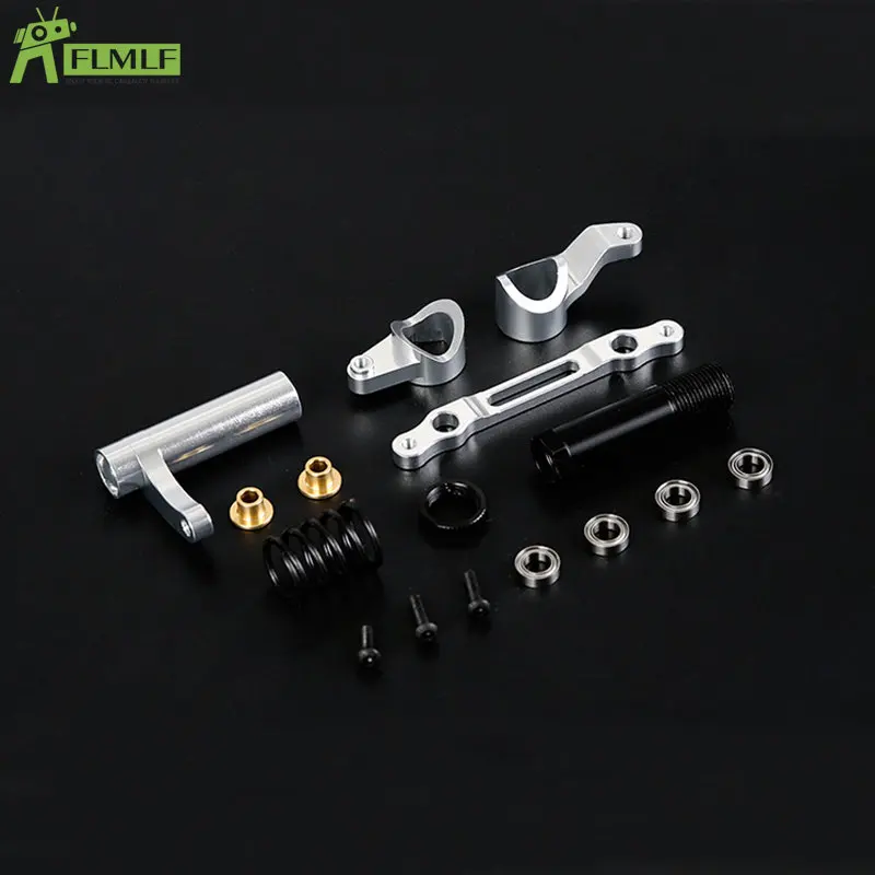 Alloy CNC Steering Set Fit for 1/8 HPI Racing Savage XL FLUX ROFUN ROVAN TORLAND Monster Brushless Truck Rc Car Toys Games Parts