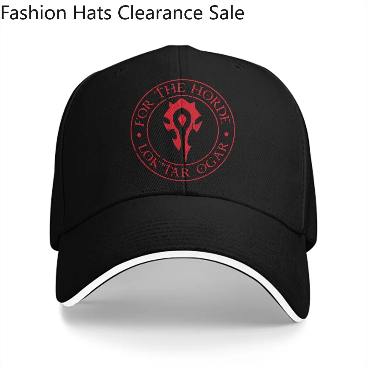 

Pure Color Dad Hats For The Horde Casual Hat Sun Visor Caps World of Warcraft Peaked Cap