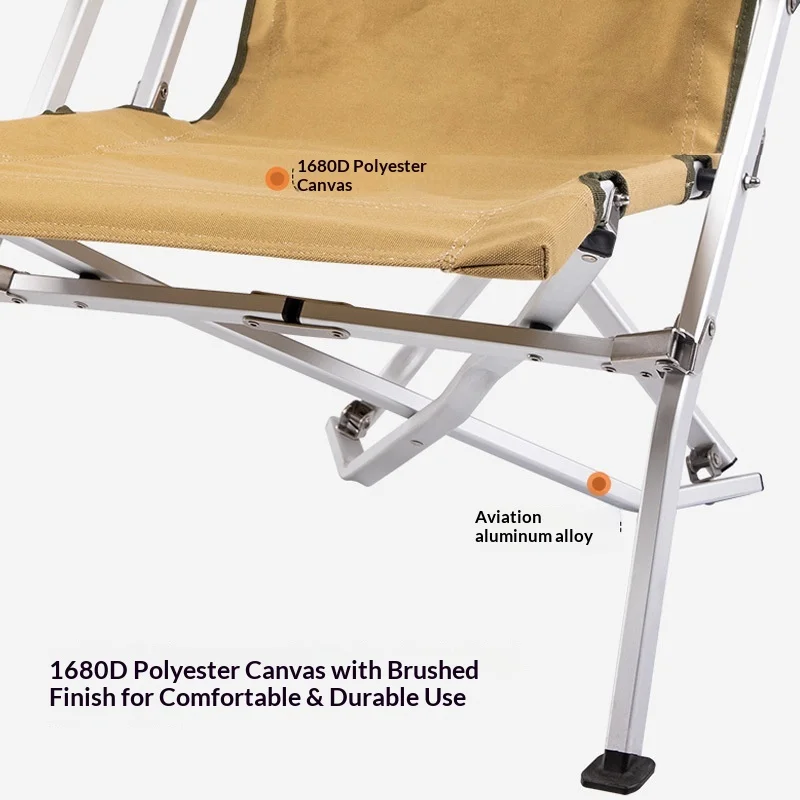 Portable Aluminum Folding Beach Chair High Back Adjustable Recliner Lightweight Camping Fishing Outdoor Lounge Seat Chair