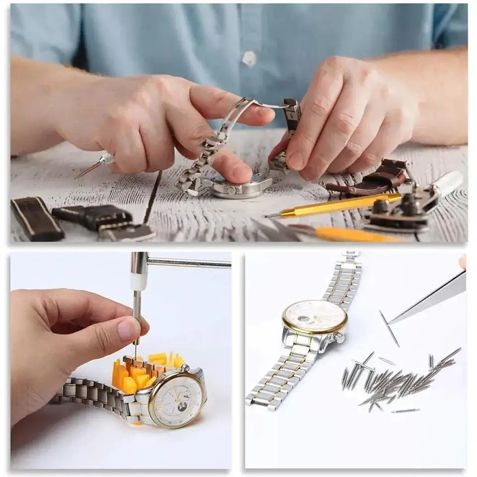 212pcs Watch Opener Repair Tool Kit Watch Case Repairing Opener Band Link Storage Bag Screwdriver Watchmaker Repair Tools kit