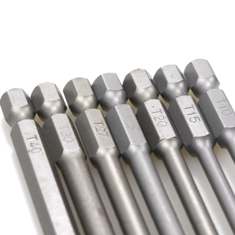 Affidabile set cacciaviti Torx da 12 pezzi/set, cacciaviti esagonali lunghi T 6-T40