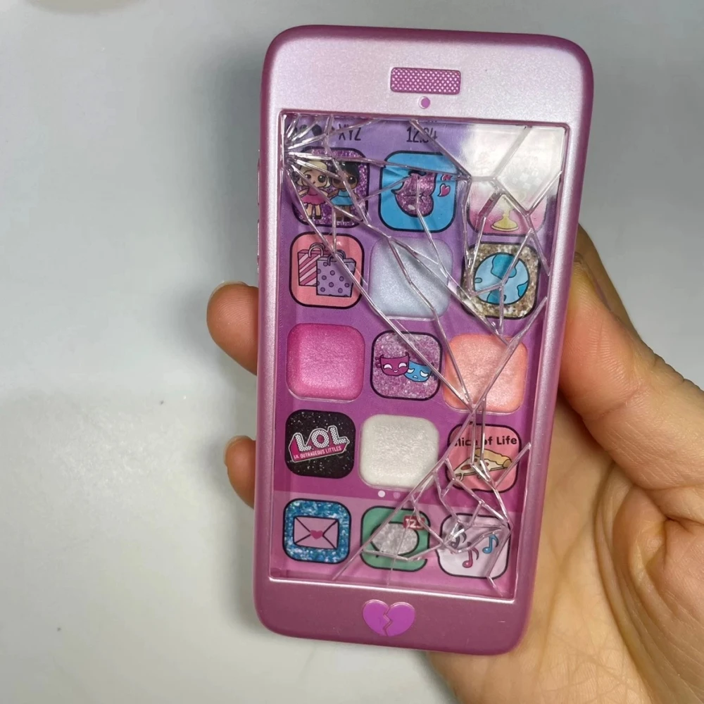 Caja de maquillaje de modelo de teléfono móvil de muñeca LOL, accesorios de colección de bricolaje, decoración de casa de juegos de niña, juego de
