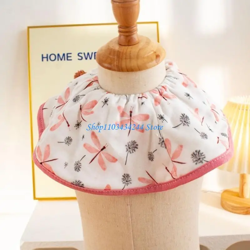 

Baby Bibs Towel with Pattern Feeding Bibs for Infant 4 Layer Breathable Drooling Apron Newborns Burp Cloths