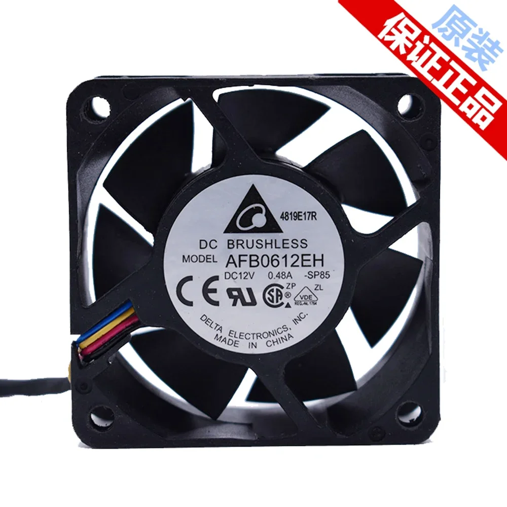 

For New DELTA AFB0612EH 6CM DC12V 0.48A 6025 4 wire ball bearing cooling fan 60X60X25MM