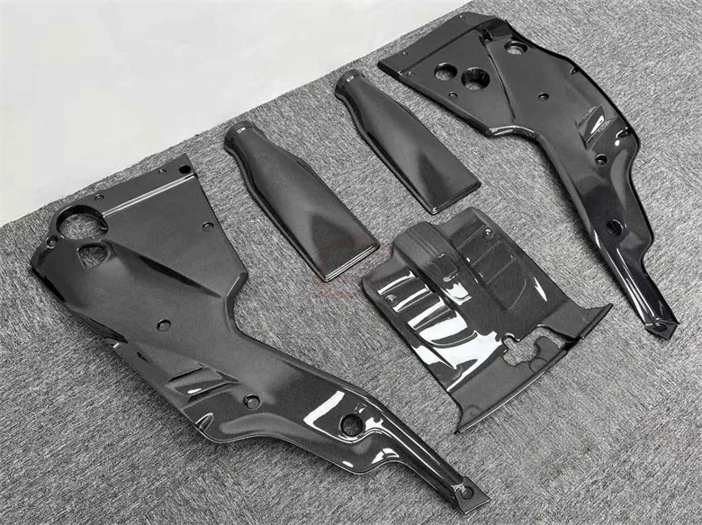 forOEM Style Dry Carbon Fiber Engine Hood Engine Compartment Interior Engine Cover Plate Intake Box Cover for Ferrari F12