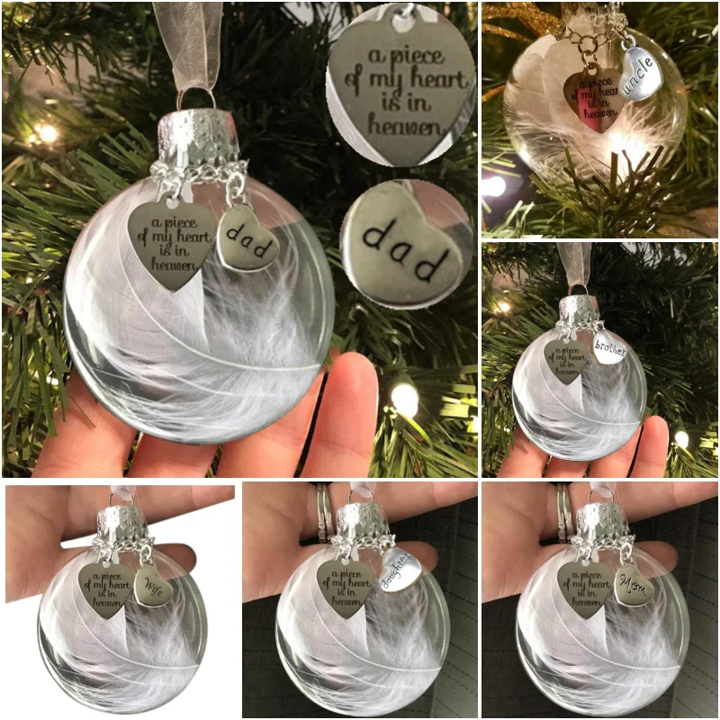 Christmas Ball Hanging Ornament, Pendant for Decorations, I Have An Angel in Heaven Memorial, Home Decor, 2024