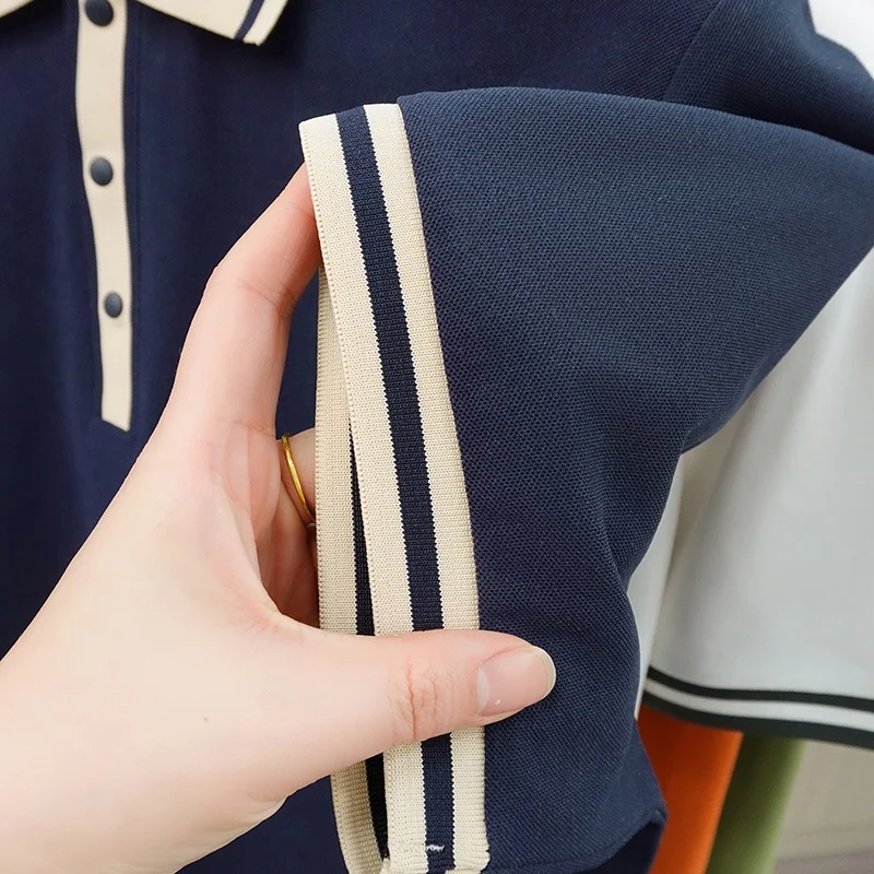 Neues Hochwertiges Herren Marken-Poloshirt Sommer Exquisiter Druck Kurzarm T-Shirt Business Mode Vielseitige Herrenbekleidung – Detail 15