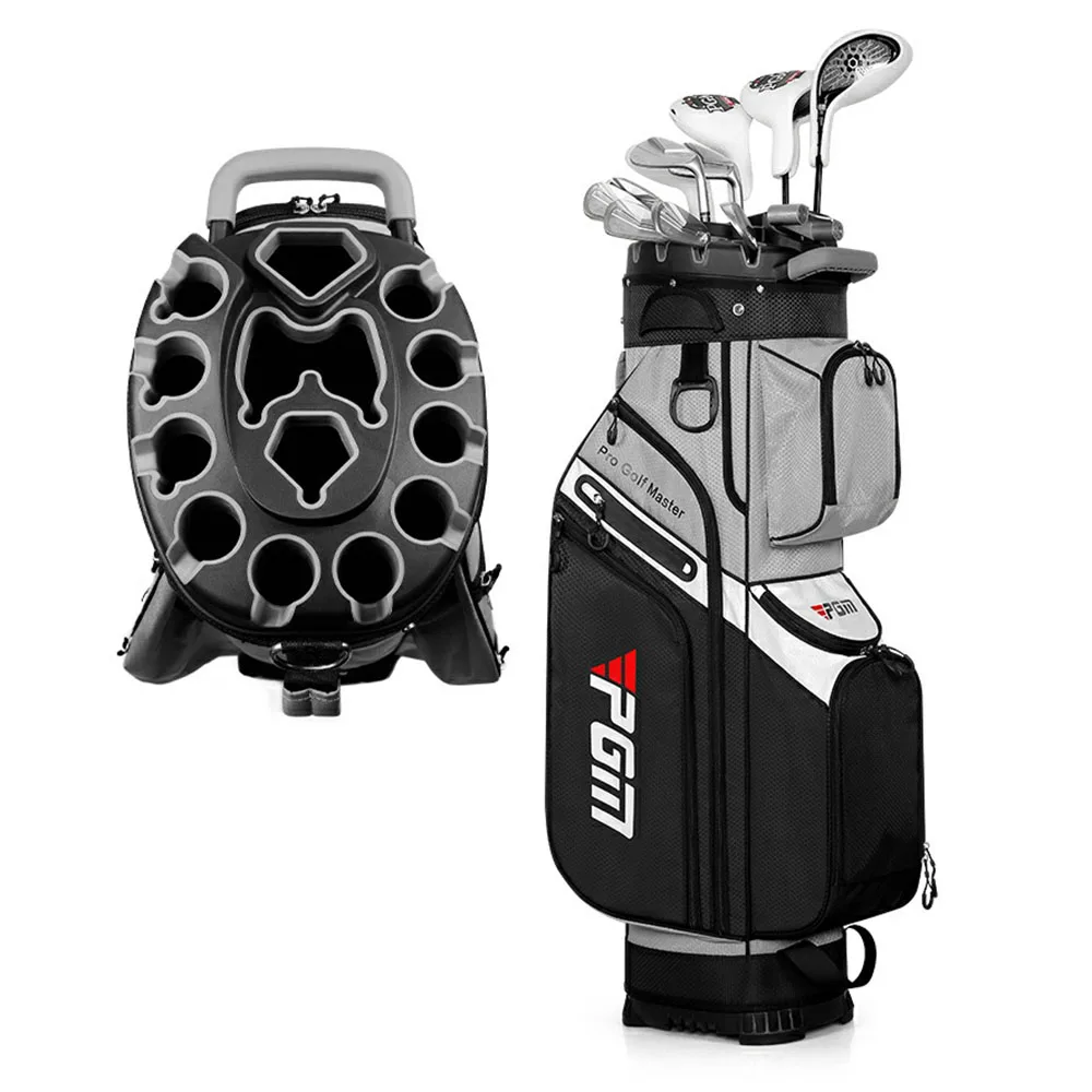 PGM PU Golf Bag Multi-Function Waterproof Anti-collision Retention Fixed Frame Golf Club Bag Large Capacity Travel Bags QB134