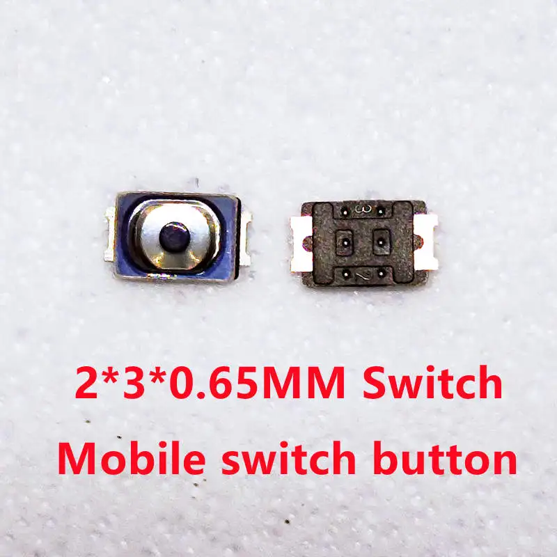 10pcs 2*3*0.65MM 2x3x0.65MM Micro Switch SMD Tactile Push Button Switch Tact 2 Pin for iPhone 5 Mobile Phone