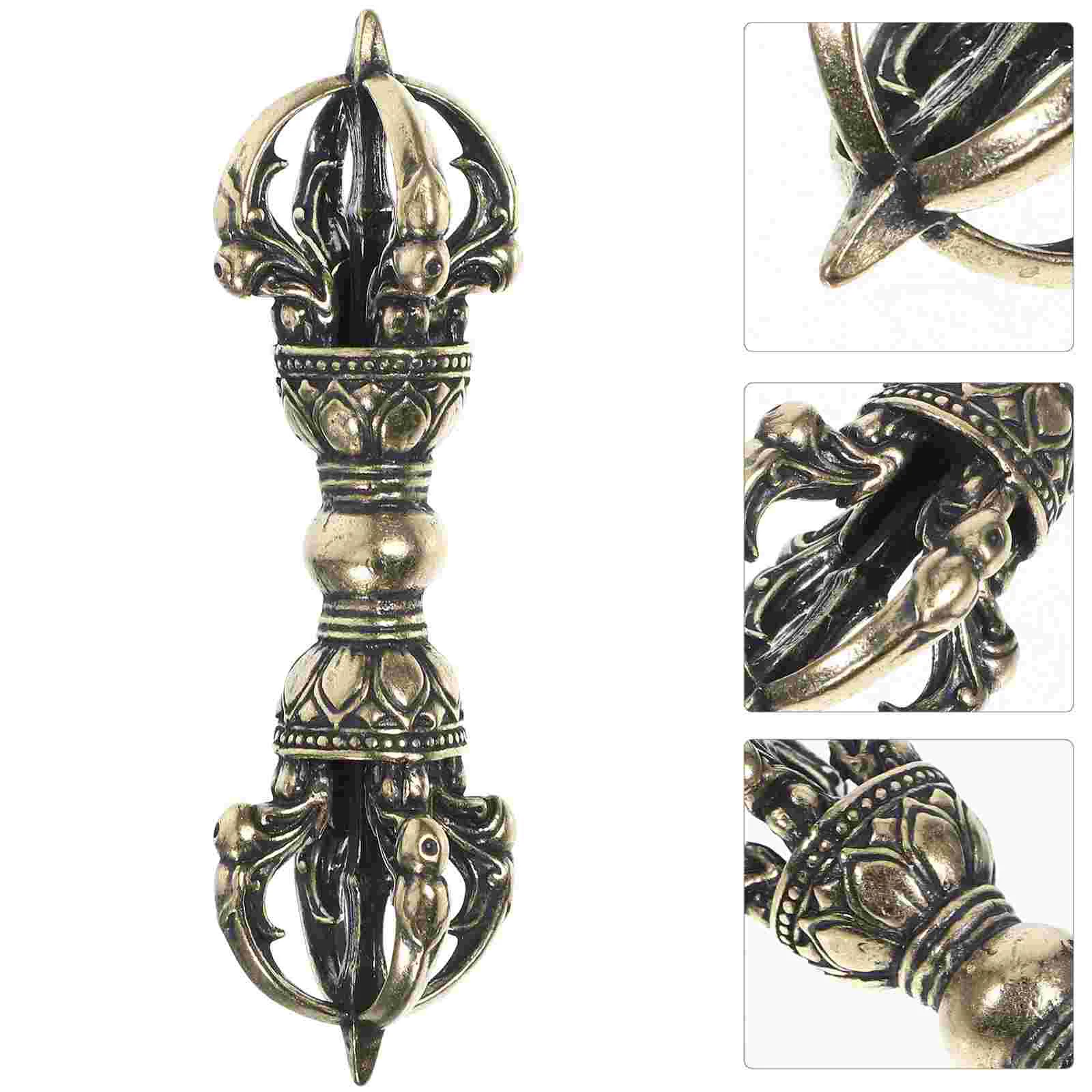 Tibetan Buddhism Dorje Vajra Phurba Demon Pestle Brass Craft Ornament Retro Miss