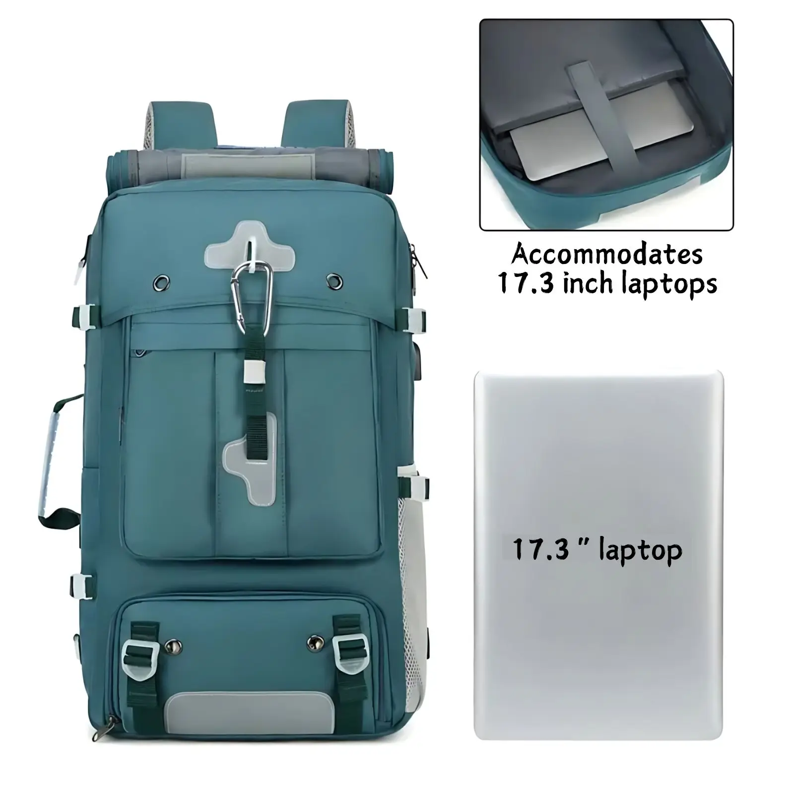 Backpack for Men, Travle Bapckpack with Shoe Compartment, Flight Approved Large 30L, Single Shoulder College Backpack