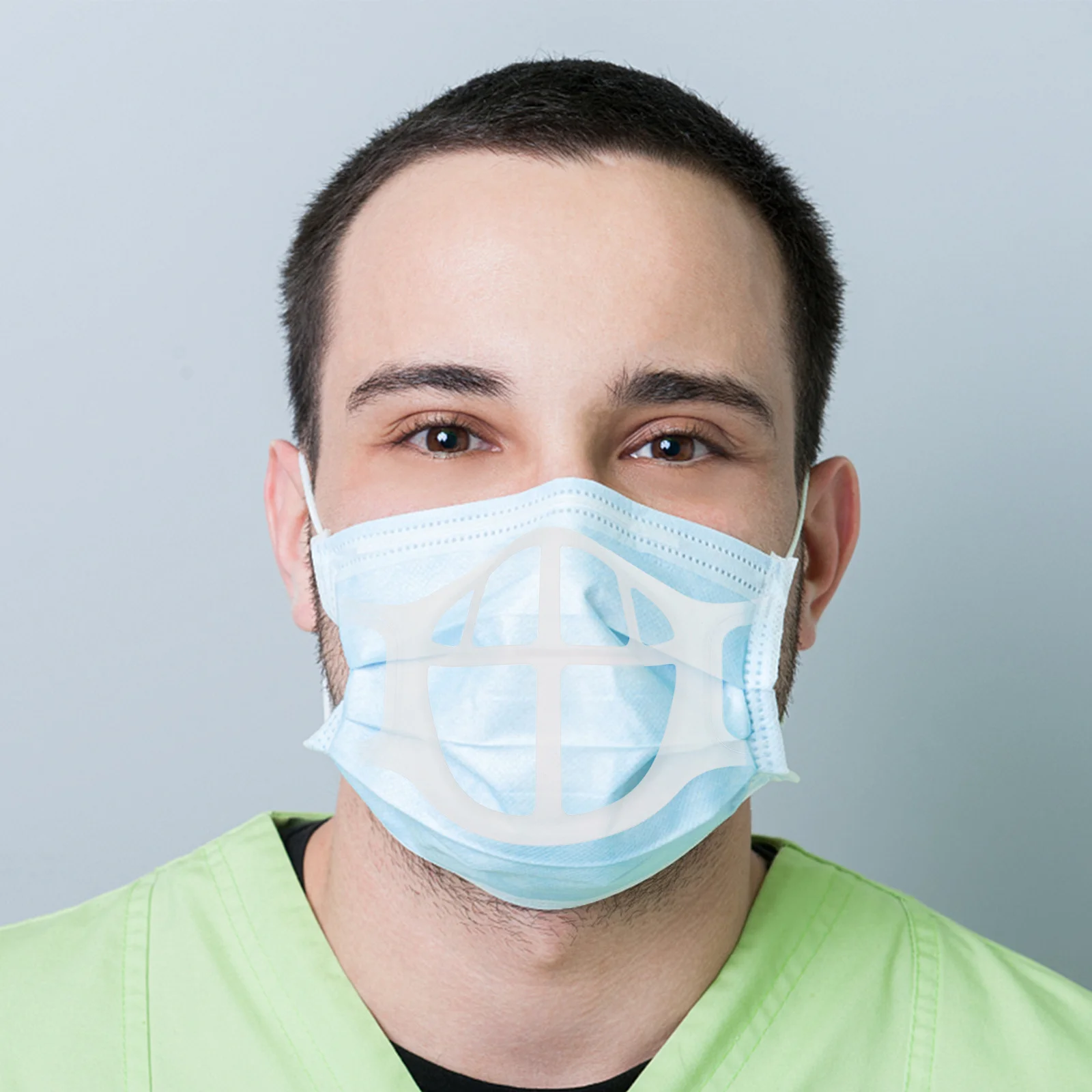 

5Pcs Silicone Mask Bracket 3D Inner Support for Breathable Comfort Lipstick Protection Washable Reusable Nose Mouth Mask Holder