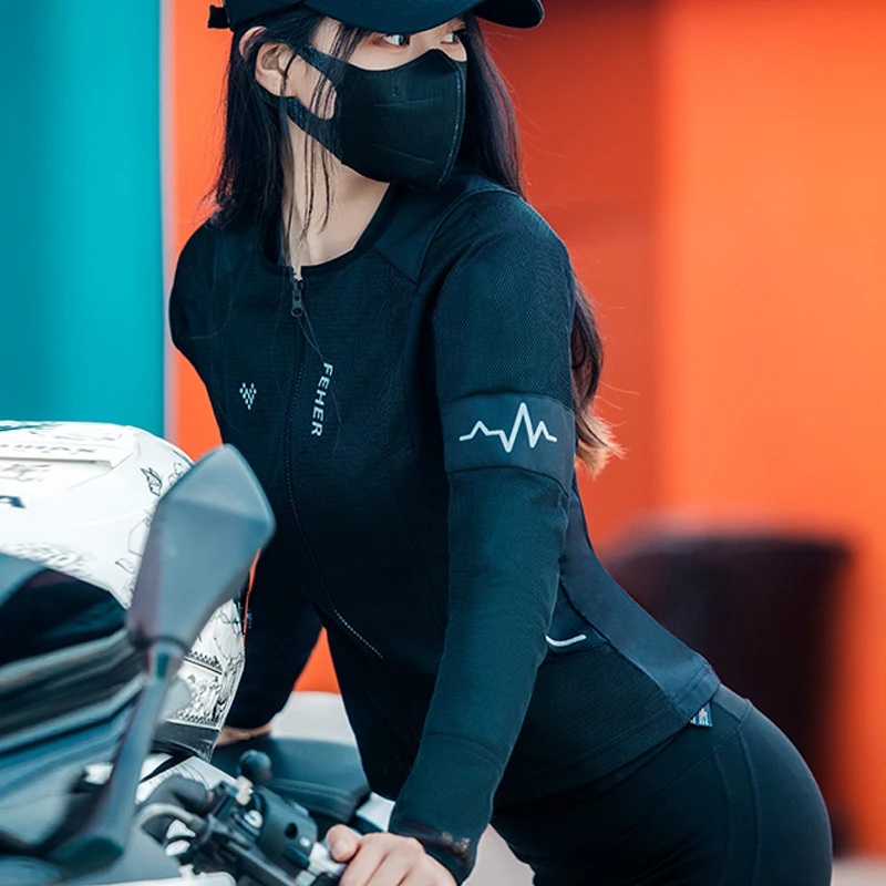 

Женская летняя сетчатая мотоциклетная куртка, дышащая броня для мотокросса, CE, защитное снаряжение, мото одежда для женщин