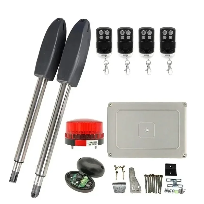 400KG Automatic Electric Swing Gate Opener Kit Pull Arm Drive Swing Door Operator Motor Actuator Multi Remote Control Optional