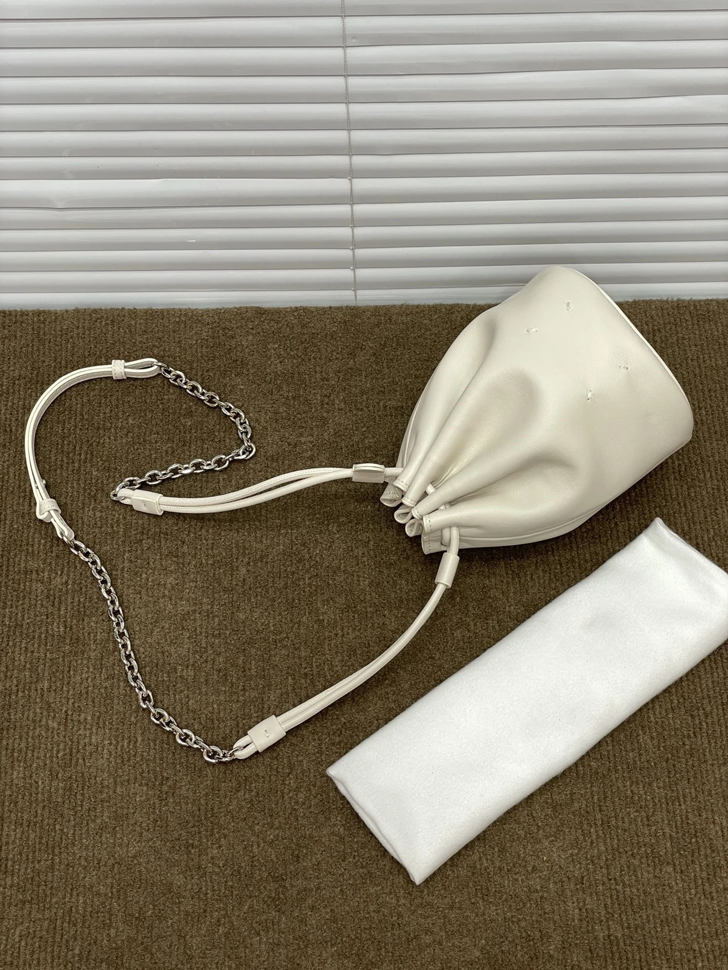 Balde De Couro Artesanal Mini Saco