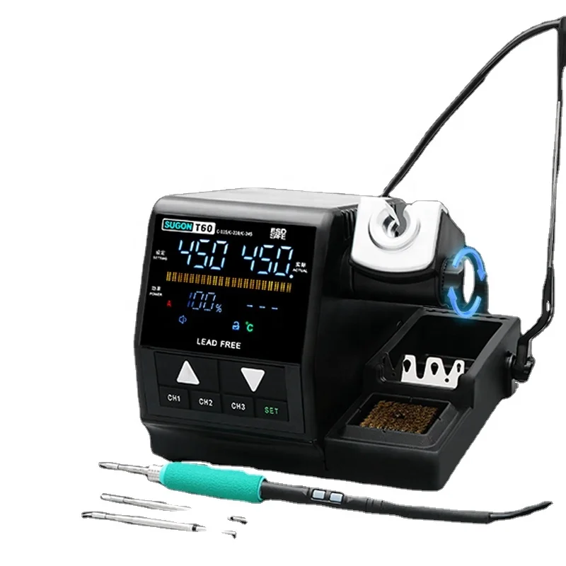 New Sugon T60 Fast Heating Soldering Stations 120W heat up quick digital soldering irons stations