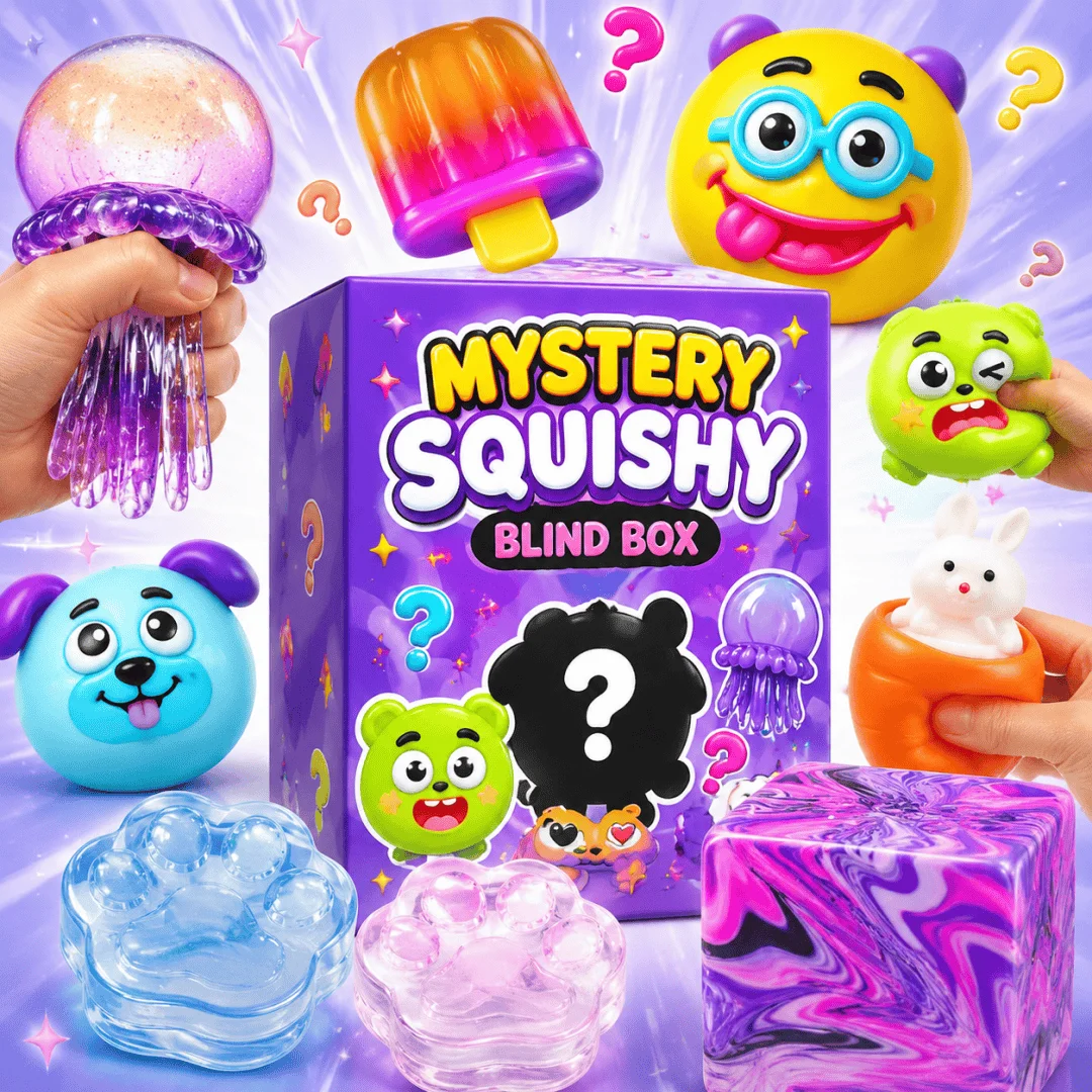 Birthday Surprise Blind Box Crystal Shiny Cat Paw Squishy Mochi, Imitation Strawberry Dessert Pinch Toy, All Ages Relax Squeeze Toy