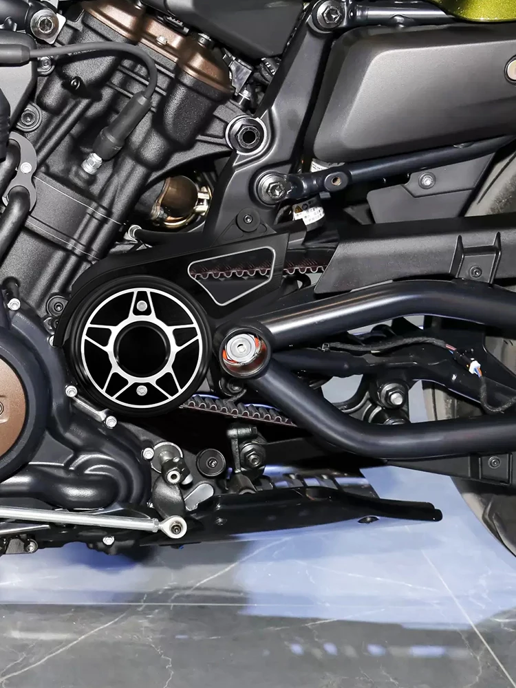 Motorrad-Vorderradriemenscheiben-Motorabdeckungs-Set Kettenradschutz für Harley Sportster S 1250S 2021-2022 Nightster RH975 2022
